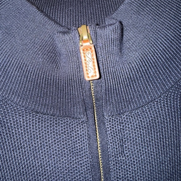 Polo Ralph Lauren Men’s Pima Cotton Navy 1/4 Zip Sweater Size XXL - Picture 2 of 9